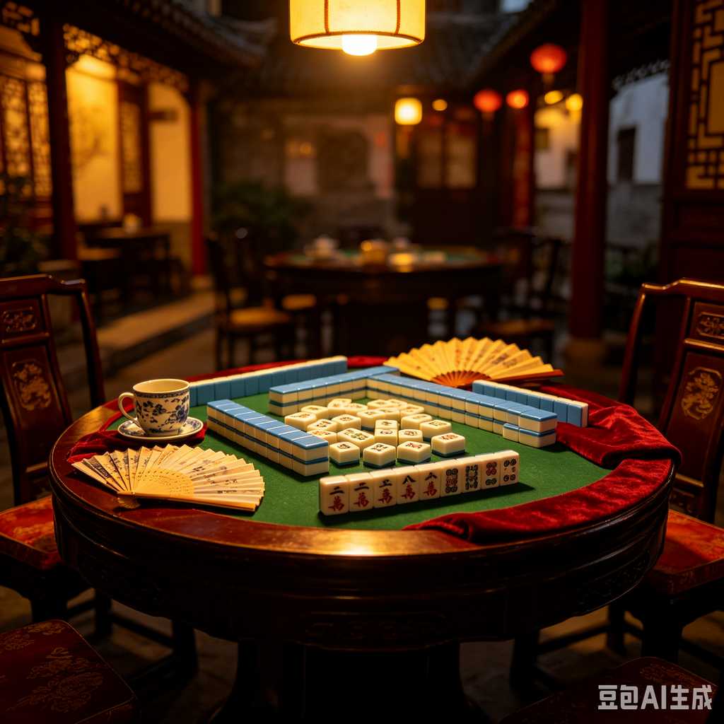 gradient green mahjong set